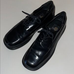 Bacco Bucci Glossy Black Oxfords size 11 excellent condition